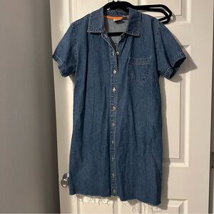 Vintage Denim Button-Up Dress